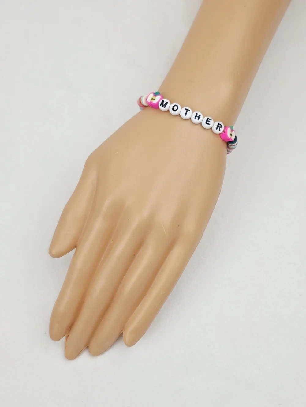 Handmade Clay Bead Multi Color Mother Bracelet